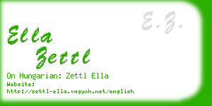 ella zettl business card